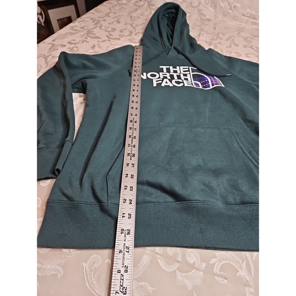 The North Face Hoodie Sweatshirt Pullover Fleece Big Graphic Logo Pockets Large - Picture 3 of 9